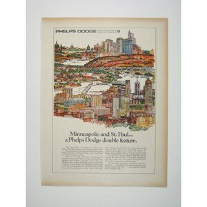 Vintage Phelps Dodge Minneapolis St Paul Advertising Print Mining 1960s Ad